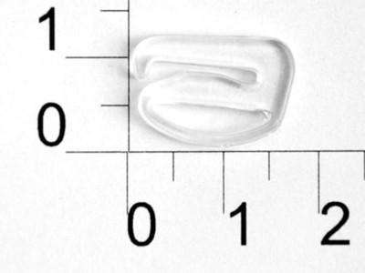 Крючок пластик 1209Т прозрачный ширина=12мм (упаковка 1000 штук)1