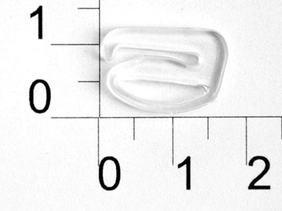 Крючок пластик 1209Т прозрачный ширина=12мм (упаковка 1000 штук)0